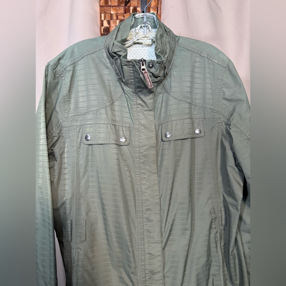Windriver Sage Green Long Lightweight Windbreaker Style Utility Jacket - Picture 3 of 9